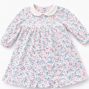 Vintage Floral Peter Pan Collar Toddler Dress (10–24 Months)
